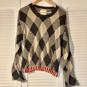 Vintage COMME des GARCONS Argyle n Stripes Sweater Designer Punk